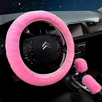 Lot De 3 Housses Volant D'hiver En Peluche Rose - Chaud & Antidérapant - Universel 35-39 Cm - 3