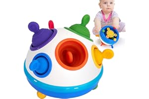HAHALAND Montessori Zabawka sensoryczna dla dzieci 1 rok, dla chłopców i dziewczynek – zabawka sensoryczna dla małych dzieci, zabawka spinningowa dla dzieci na 1 rok, dla małych dzieci, prezent