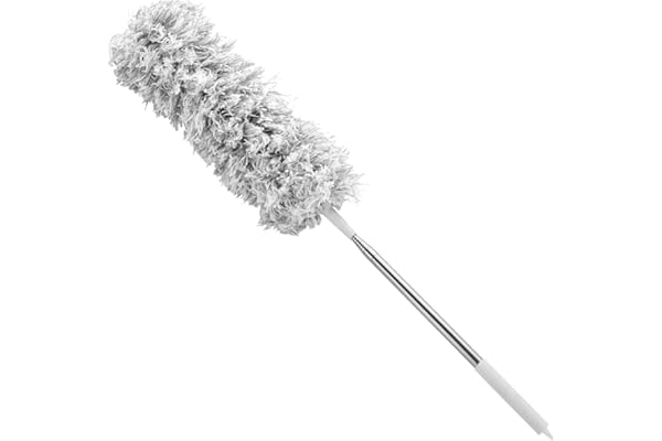 ASelected Plumeau à poussière en Microfibre Extensible avec Tige d'extension télescopique de 274 cm Pas de Rayures au Plafond Balai à poussière Lavable pour Nettoyer Les Ventilateurs de Plafond Hauts