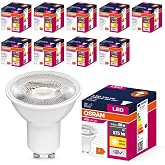 OSRAM LED Value PAR16 GU10 6.9W (80W Eşdeğeri) 3000K Sıcak Beyaz, 575 lm, 36&deg; Spot, CRI&ge;80, Cam G&ouml;vde &ndash; 10&rsquo;lu Paket
