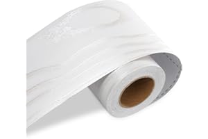 LACHEERY Bordo Adesivo Autoadesivo in Legno Bianco Carta da Parati Effetto Legno 7.6cm x 1500cm Vinile Impermeabile Perfetto per Pareti Camera da Letto Cornici Specchi Mobili Tavoli Sedie