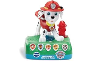 VTech - Pat' Patrouille, Lumi-Conteuse à Histoires de Marcus, Boîte à Histoires Veilleuse, Jouet Interactif et Musical Paw Patrol avec 4 Jeux, Cadeau Enfant de 3 Ans à 7 Ans - Contenu en Français