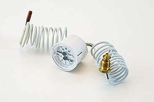 THERMIS Termomanómetro capilar redondo 0-120 °C (0-4 bares) Temperatura manómetro 3040 (40 mm/capilar 1000 mm)