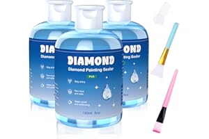 GHHKUD Diamond Painting Versiegelung 450ml - Diamant Painting Zubehör für Strahlend Glitzernde Bilder - Diamond Painting Kleber mit Bürste,Transparente Schutz Versiegelung für Diamond Painting&Puzzle