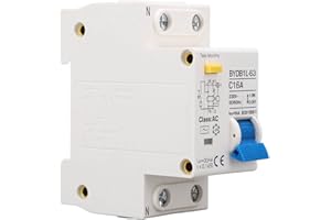 Jenngaoo AC Miniature Circuit Breaker, BYDB1L-63 C16a 230V 16a 30Ma 1 P+N RCD Circuit Breaker for Din Rail Mounting