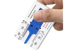 NAQQIOS Righello per la profondità dei pneumatici: righello per la profondità del battistrada, controllo del battistrada | Misuratore di profondità del battistrada per pneumatici per auto, misuratore di usura