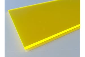 Akryl C fluorescerande gul perspexplåt, 1000 x 500 x 3 mm platta skär