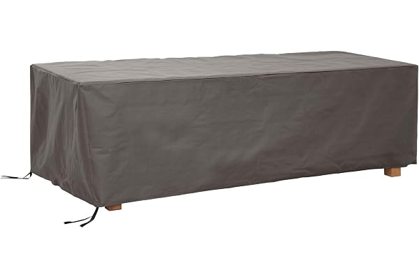 Perel Housse de table extérieure 305 x 110 x 75 cm, étanche et résistante aux UV, protection durable pour tables de jardin jusqu’à 300 cm, matériau solide contre la pluie, la saleté et le soleil