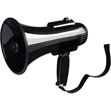 25W Compact Megaphone Pa Bullhorn met sirene, spraakrecorder en