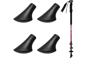 AONAYO 4 unidades de bastones de marcha nórdica bastón, topes de goma, almohadillas de goma para Leki