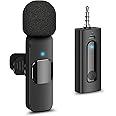 COOLBABY Professional Wireless Lavalier Microphone for iPhone, Android Phone, Camera - Recording Omnidirectional Condenser Mic Ultra Low Delay, Lapel Noise canceling Mic for Video YouTube Interview