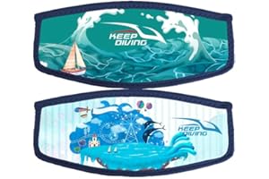 ARMYJY Correa elástica para el Pelo para esnórquel, Protector de Envoltura de Pelo Largo, de esnórquel para Buceo, Surf, natación (Isla)