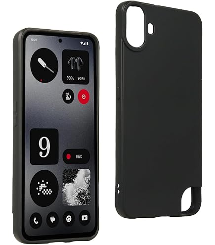 Custodia Kwmobile In TPU Nero Opaco Per Nothing Phone (1), Resistente Agli Urti E Antiscivolo, Slim E Flessibile
