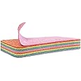Automaze Rainbow Dish Cleaning Sponge Rainbow Rag, Reusable Double Sided Dish Sponge 12-Layer Microfiber Cloth Scrub Sinks,Pots, Pans for Car, Glass, Furniture Kitchen Scrubber for Dishes (1)
