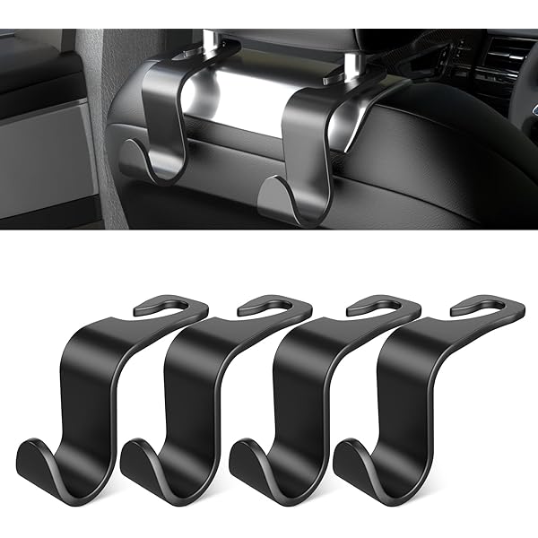 8 Ganci Per Auto Per Sedile Posteriore - Ganci In Plastica ABS Per Poggiatesta, Portano Fino A 20kg - Foto 3