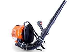 FUXTEC Benzin Laubbläser rückentragbar FX-LB133T – über 300 km/h – rückenschonend und tragbar für große Flächen – Rückenbläser, 2-Takt Blasgerät