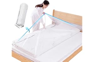 ESOES Große Vakuum-Aufbewahrungsbeutel für Matratzen, Kleidung, wasserdicht, verschließbar, wiederverwendbar, platzsparend, Kompressions-Matratze, 80%, keine Vakuumpumpe 86.7 * 39.4 in