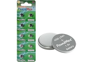 10 x AG3 LR41LR736 LR41 L736 192 1,5 V PoundMax alkaliczna bateria guzikowa