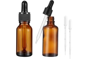 BIPL 2 Stück Pipettenflaschen, 50ml Braunglasflasche, Apothekerflaschen mit Pipette, Tropfflasche, Nachfüllbare Dropper Bottle Flasche, mit Pipette 2ml für Ätherische Öle, Parfümöle, Flüssigfarbstoffen