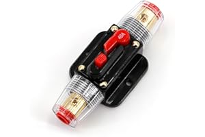 UTSAUTO Circuit Breaker 40Amp Resettable Fuse Circuit Breaker Auto Car Stereo Inline Fuse Holders Inverter, Manual Reset 12V-24V DC for Automotive Marine Boat Audio System Protection