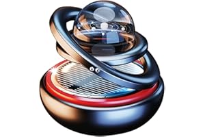 Kwak's Odświeżacz powietrza, aromaterapia Solar Power łączy w sobie zawieszenie i rotację olejków eterycznych z podwójnym pierścieniem międzygwiazdowym, odświeżacz powietrza Tech (czarny)