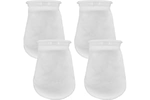 AYWFEY 4 calzini filtranti da 10,2 cm per 17,8 cm di lunghezza, 200 micron, calzini per acquario marino, sacchetti filtro per piscine, per acquari d'acqua dolce e salata, per acquari d'acqua dolce e