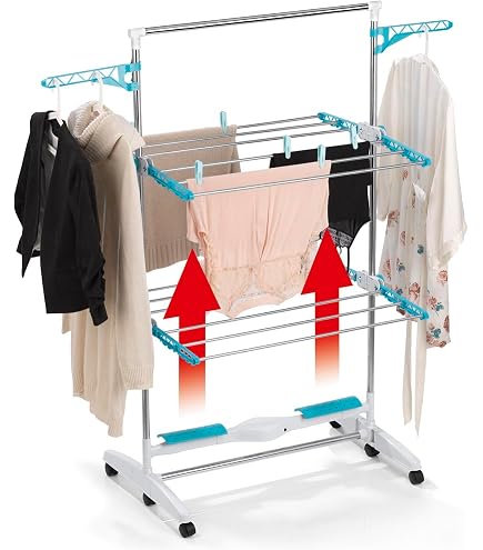 CATAVANA Séchoir Électrique XXL - 1,5m de Longueur - 230W - Température de 45-55°C - Séchage Rapide et Doux pour Jusqu'à 15kg de Linge - Câble de 1,4m - Idéal pour Séchage