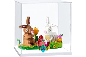 ACRLIE Acrylic Display Case with White Base,Display Boxes for Collectibles Dustproof Protection Showcase (15x15x15cm / 5.9x5.9x5.9inch)