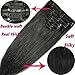 10"-22" 110g-160g Clip In Hair Extensions Human Hair Full Head Remy Real Natural Hair DOUBLE WEFTS Thick 8pcs 18Clips (14 inches-120g,#01 Jet Black)
