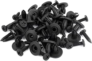 UXCELL sourcingmap 40 Pcs Trou de 6mm Rivet Plastiques Agrafe Pare-boue Pare-chocs de Voiture Clips Tige-Poussoir