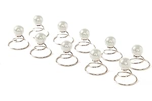 FLEXISTORE 10 perline Curlies, gioielli per capelli da sposa gioielli, in set, perline di vari colori e misure