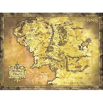 Amazon.de: Close Up Poster Herr der Ringe - Karte von Mittelerde ...