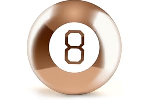 WICKED GIZMOS WG WICKED GIZMOS Magic 8 Ball – Classic Retro Novelty Mystic Gadget Answers Questions about Romance, Friendship, School, Work - Fun Gift Features More Than 15 Answers and Predictions (Rose Gold)