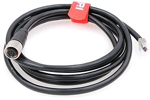 DRRI Conector de sensor M12 de 5 pines con código A, cable industrial moldeado hembra para conexiones automatizadas de sensores industriales