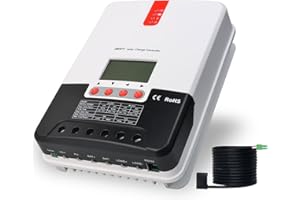 MPPT Solar Laderegler, Rhein Beleuchtung Solar Ladegerät Controller 20A 12V/24V DC Eingang MPPT Solarladeregler mit LCD Anzeige, Parameter Einstellbar, Verbesserung die Ladeeffizienz um 30%