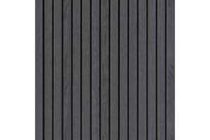 MasquePack - Panel Acústico Decorativo 120x60 cm -Madera Roble Negro Regular con lamas Regulares y Fieltro Negro, Diseño Moderno (Madera Roble Negro Regular/Fieltro Negro, Set x1-120x60)