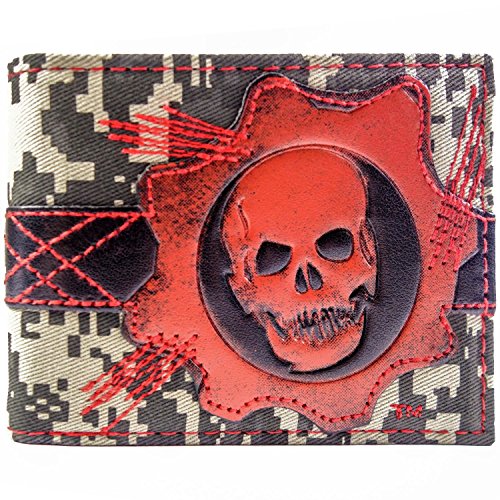 Preisvergleich Produktbild Microsoft Gears of War Cog Schädel Rot Portemonnaie Geldbörse