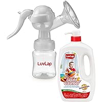 Luvlap Manual Breast Pump, 3 Level Suction Adjustment, Soft & Gentle, Bpa Free&Luvlap Liquid Cleanser, Anti-Bacterial…