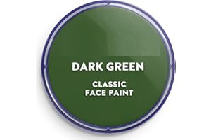 SK INFINITY | Classic Face and Body Paint 18 ml Professional Water Based, Single Cake Makeup Supplies for Adults, Kids (Classic Dark Green)