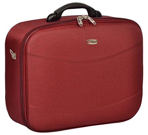 TREKKER Polyester 14.76 inches Double Shell Suitcase (ICON-o-N20RED_Red)