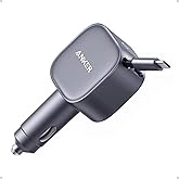 Anker Nano USB-C Ara&ccedil; Şarj Cihazı, 75W, Ultra Kompakt Type-C Hızlı Şarj Cihazı, Entegre Geri &Ccedil;ekilebilir Kablo, Gri - A2738