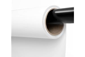 Kate Nahtlose Fotohintergrund-Papierrolle für Studio & Videoaufnahmen (1,35x5m Polarweiß) – Professionelles Hintergrundpapier mit Matter Oberfläche und hoher Farbtreue