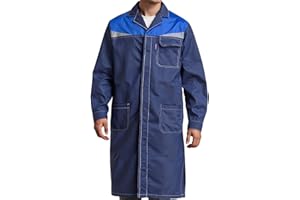 Oralidera Arbeitskittel Herren Labormantel Lang Arbeitsmantel Hausmeister Kittel Werkstattkittel Berufskittel Werkstatt Laborkittel