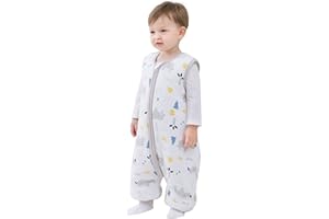 Mosebears Saco de Dormir para bebé, 2,5 TOG (Nivel de Aislamiento térmico), 100 % algodón Puro, Varias Tallas, para Todo el año, para otoño e Invierno