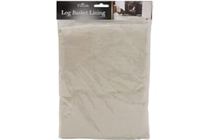 JVL Log Basket Cotton Lining, Large, Cream