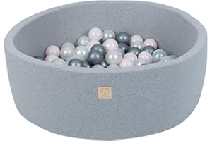 ‎MISIOO MISIOO Smart Bällebad - Bällebad Kinder für Baby Zimmer - Bällebad Baby - Baby Spielzeug - Maschinenwaschbar - Öko-Tex - Rund