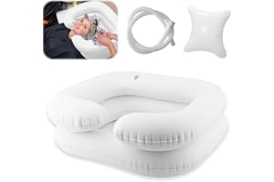 ZYLUNIY Lavandino Gonfiabile per Capelli, Mobile Bacinella Gonfiabile con tubo di scarico da 1m per persone allettate, donne incinte infortunate, pazienti post-operatori