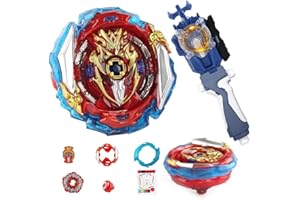 XPJBKC Battling Top, B-173 Infinite Achilles 1-Piece Sparking Launcher with Stickers, Bey Battle Burst Battling Tops with Launchers Set, Burst Quadrive Gyros for Boys Kids Birthday Party Idea Gift