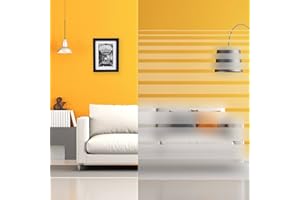 Dimexact Pellicola Decorativa Autoadesiva per Finestre con Motivi Strisce, Effetto Strisce Decrescenti Orizzontali, 1,52 m x 0.5 m, in Rotolo