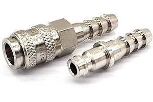 TIRRITO Acoplamiento de liberación rápida en línea para manguera de gas butano/propano de 8 mm de diámetro, ideal para barbacoa de gas, calentador de patio, cocinas de gas de camping